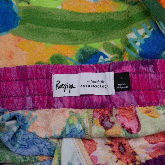 Anthropologie Roeqiya Fris Garden Bloom Pajama Set – Size S Floral Flannel - Picture 4 of 10
